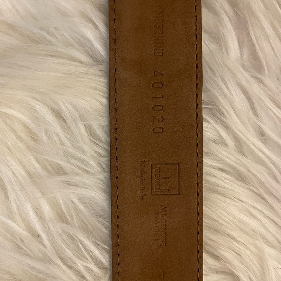 Moschino Redwall Black Leather Belt Vintage main image 4